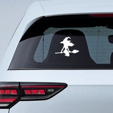 Cadılar Bayramı Sticker - Cadı Sticker  - Oto Sticker - Araba Sticker - Araç Sticker
