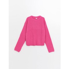 Lcw Kids Bisiklet Yaka Uzun Kollu Kız Çocuk Triko Kazak