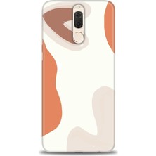 Huawei Mate 10 Lite Kılıf Hd Baskılı - Kahve Kalp + 9h Nano Ekran Koruyucu