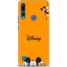 Huawei Y9 Prime 2019 Kılıf Hd Baskılı - Turuncu Disney + 9h Nano Ekran Koruyucu