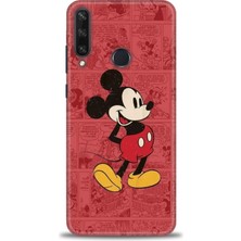 Huawei Y6P Kılıf Hd Baskılı - Kırmızı Mickey + 9h Nano Ekran Koruyucu