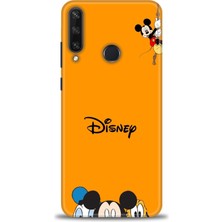 Huawei Y6P Kılıf Hd Baskılı - Turuncu Disney + 9h Nano Ekran Koruyucu