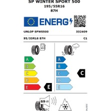 Dunlop 195/55 R16 87H Sp Winter Sport 500 Oto Kış Lastiği (Üretim Yılı:2024)