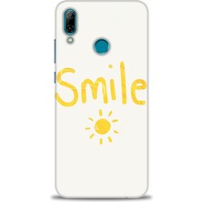 Huawei P Smart 2019 Kılıf Hd Baskılı - Smile Güneş + 9h Nano Ekran Koruyucu