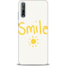 Huawei Y8P Kılıf Hd Baskılı - Smile Güneş + 9h Nano Ekran Koruyucu