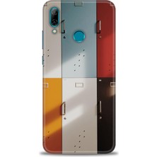 Huawei P Smart 2019 Kılıf Hd Baskılı - Renkli Kapılar + 9h Nano Ekran Koruyucu