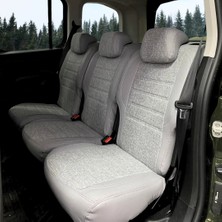 K-Design Citroen Berlingo Araca Özel Oto Koltuk Kılıfı -  Keten ve 1.  Deri