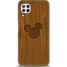 Huawei P40 Lite Kılıf Hd Baskılı - Ahşap Mickey + 9h Nano Ekran Koruyucu