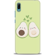 Huawei Y6 2019 Kılıf Hd Baskılı - Avacado + 9h Nano Ekran Koruyucu