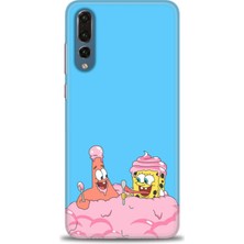 Huawei P20 Pro Kılıf Hd Baskılı - Spongebob + 9h Nano Ekran Koruyucu