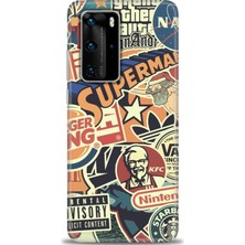 Huawei P40 Pro Kılıf Hd Baskılı - Superman + 9h Nano Ekran Koruyucu