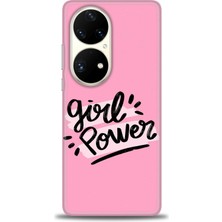 Huawei P50 Pro Kılıf Hd Baskılı - Girll Power + 9h Nano Ekran Koruyucu