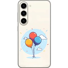 Zeyno Samsung S23 Uyumlu Balonlar Desenli Silikon Kılıf