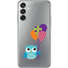 Zeyno Samsung M15 Uyumlu Baykuş ve Balonlar Desenli Silikon Kılıf