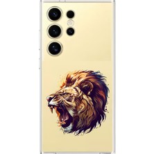 Zeyno Samsung S24 Ultra Uyumlu Kükreyen Aslan Desenli Silikon Kılıf