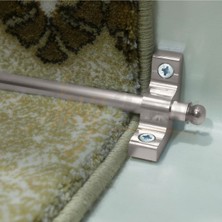 Çelik Halı Tutucu Merdiven Dip Çubuğu Gümüş - Kalın / 130CM