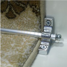 Plastik Halı Tutucu Merdiven Dip Çubuğu Gümüş / 90CM