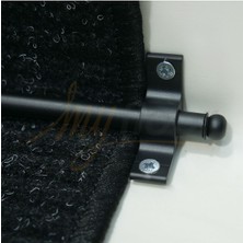 Çelik Halı Tutucu Merdiven Dip Çubuğu Siyah - Ince / 130CM