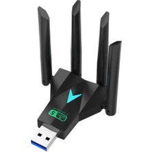 Kebidumei 1300 Mbps Wifi 5 Yüksek Hızlı 5Ghz 4 Anten Usb 3.0 Çift Bant Wifi Adaptör 1300Mbps