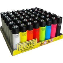 CLİPPER 48'li Çakmak Plastik Malzemeden Üretilmiş Çakmak Gazı ile Rüzgar Geçirmez Özellik