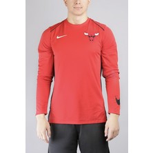 Nike Chicago Bulls Erkek Kırmızı Uzun Kollu T-Shirt