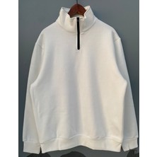 Sweatshirt Yaka Fermuarlı 3 Iplik Şardonlu Kalın Kaliteli