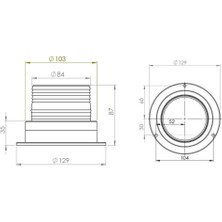 Ahmet Otomotiv 12V-24V Çakar Tepe Lamba Mıknatıslı Çakmak Fişli 18 Ledli (Fonksiyonlu) (130*90 Mm) Turuncu