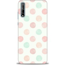 Huawei Y8P Kılıf Hd Baskılı - Blue Pink + 9h Nano Ekran Koruyucu