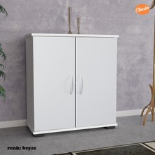 Modilayn EU-112 Ayakkabılık Çok Amaçlı Dolap Antre Ayakkabılık 4 Raflı Ayakkabı Dolabı - Beyaz