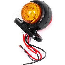 Ahmet Otomotiv Mini Takoz Tek Ledli Sarı-Kırmızı Renk 12V-24V