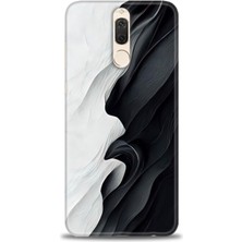 Huawei Mate 10 Lite Kılıf Hd Baskılı - Black And White + 9h Nano Ekran Koruyucu