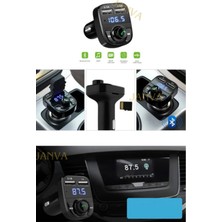 Car X8 Araç Fm Transmitter 5.0 Bluetooth Araç Kiti USB Mp3 Sd Kart Çakmaklık Girişli