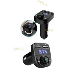 Car X8 Araç Fm Transmitter 5.0 Bluetooth Araç Kiti USB Mp3 Sd Kart Çakmaklık Girişli