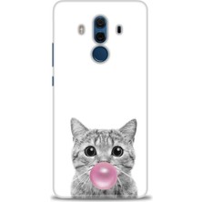 Huawei Mate 10 Pro Kılıf Hd Baskılı - Cat + 9h Nano Ekran Koruyucu