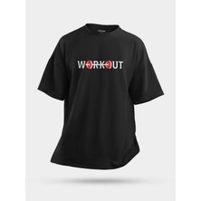 Nirvoda Oversize Workout Fitness Gym Unisex Baskılı Tişört