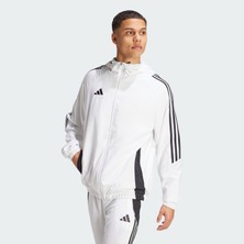 adidas Tiro 24 Windbreaker Erkek Beyaz Kapüşonlu Ceket
