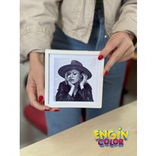 Engin Color Yapışkanlı Fotoğraf Çerçevesi-Sök Tak Paspartulu 3'lü Paket Beyaz Pola 14x14 Çerçeveler