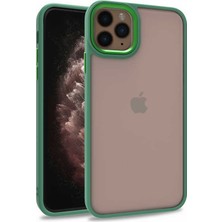 Başkenttekno iPhone 11 Pro Max Kılıf Kamera Çıkıntılı Arkası Şeffaf Köşeleri Parlak Renkli Işlemeli Flora Kapak