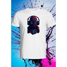 Nice Work By Nice Hands Spider Man Özel Koleksiyon Ön Taraf Baskılı Beyaz T-Shirt Tişört
