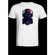 Nice Work By Nice Hands Spider Man Özel Koleksiyon Ön Taraf Baskılı Beyaz T-Shirt Tişört