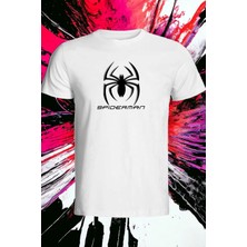 Nice Work By Nice Hands Spider Man Özel Koleksiyon Ön Taraf Baskılı Beyaz T-Shirt Tişört