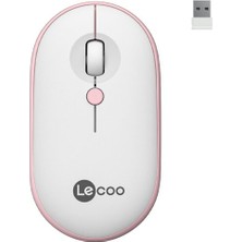 Lenovo Lecoo WS212 Kablosuz Optic 1600DPI Pembe Mouse