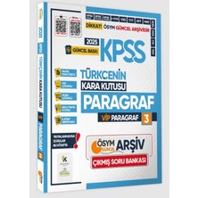 Karakutu Yayınları 2025 KPSS Türkçenin Kara Kutusu ÖSYM Vip Paragraf 3 Konu Özetli Çözümlü Çıkmış Soru Arşivi Bankası