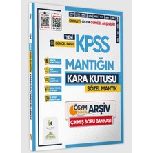 Karakutu Yayınları 2025 KPSS Sözel Mantığın Kutusu ÖSYM Çıkmış Soru Havuzu Bankası