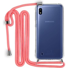 Samsung Galaxy A10 Boyun Askılı Şeffaf Tank Kılıf