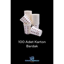Özkan Ambalaj Temizlik 5 Gözlü Tabldot Köpük Tabak - Plastik Çatal,Kaşık-Karton Bardak