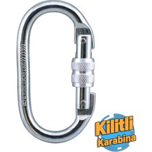 Badem10 Oval Karabina Kilitli 10 mm Kanca Paslanmaz Çelik Kilit Tırmanma Kamp Ekipman Tırmanış Ip Askı Kilid