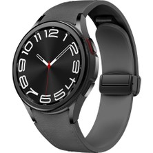 Kaneed Samsung Galaxy Watch 6 Için Manyetik Toka Pu Silikon Kayış (Yurt Dışından)