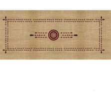 Adn Home Decor 140X50 cm Indian Serisi Çuval Görünümlü Runner Bordo