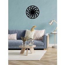 Artroya - Dark Sun Metal Duvar Tablsou - Ev Duvar Dekorasyonu - 50 X 50 - Cm -Siyah - Deco-052